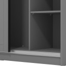 ΝΤΟΥΛΑΠΑ VALENCIA 220 ΓΚΡΙ-ARTISAN OAK-ΓΚΡΙ ΜΑΤ 220x62.5x214εκ