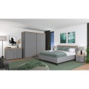 ΝΤΟΥΛΑΠΑ VALENCIA 220 ΓΚΡΙ-ARTISAN OAK-ΓΚΡΙ ΜΑΤ 220x62.5x214εκ