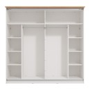 ΝΤΟΥΛΑΠΑ VALENCIA 220 ΛΕΥΚΟ-ARTISAN OAK-ΛΕΥΚΟ ΜΑΤ 220x62.5x214εκ