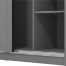 ΝΤΟΥΛΑΠΑ VALENCIA 220 ΜΕ ΚΑΘΡΕΦΤΗ ΓΚΡΙ-ARTISAN OAK-ΓΚΡΙ ΜΑΤ 220x62.5x214εκ