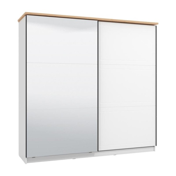 ΝΤΟΥΛΑΠΑ VALENCIA 220 ΜΕ ΚΑΘΡΕΦΤΗ ΛΕΥΚΟ-ARTISAN OAK-ΛΕΥΚΟ ΜΑΤ 220x62.5x214εκ