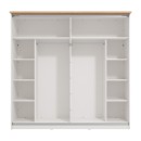 ΝΤΟΥΛΑΠΑ VALENCIA 220 ΜΕ ΚΑΘΡΕΦΤΗ ΛΕΥΚΟ-ARTISAN OAK-ΛΕΥΚΟ ΜΑΤ 220x62.5x214εκ