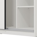 ΝΤΟΥΛΑΠΑ VALENCIA 220 ΜΕ ΚΑΘΡΕΦΤΗ ΛΕΥΚΟ-ARTISAN OAK-ΛΕΥΚΟ ΜΑΤ 220x62.5x214εκ