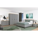 ΝΤΟΥΛΑΠΑ VALENCIA 4K2F ΓΚΡΙ-ARTISAN OAK-ΓΚΡΙ ΜΑΤ 190x58x210εκ