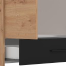 ΝΤΟΥΛΑΠΑ VARADERO 3K1F1O ARTISAN OAK-ΜΑΥΡΟ 119x53x203,5εκ
