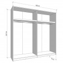 ΝΤΟΥΛΑΠΑ VEYMONT 220 OG h217 ΛΕΥΚΟ ΧΡΩΜΑ 220x61x218εκ