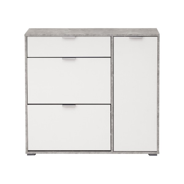 ΠΑΠΟΥΤΣΟΘΗΚΗ ARCO 2 ΓΚΡΙ CONCRETE-ΛΕΥΚΟ 102x33x94,5εκ