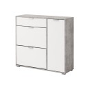 ΠΑΠΟΥΤΣΟΘΗΚΗ ARCO 2 ΓΚΡΙ CONCRETE-ΛΕΥΚΟ 102x33x94,5εκ