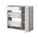ΠΑΠΟΥΤΣΟΘΗΚΗ ARCO 2 ΓΚΡΙ CONCRETE-ΛΕΥΚΟ 102x33x94,5εκ
