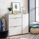ΠΑΠΟΥΤΣΟΘΗΚΗ ARCO 2 ΓΚΡΙ CONCRETE-ΛΕΥΚΟ 102x33x94,5εκ
