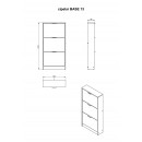 ΠΑΠΟΥΤΣΟΘΗΚΗ Base 13 ARTISAN OAK-ARTISAN OAK ΜΕ ΜΑΥΡΕΣ ΓΡΑΜΜΕΣ-ΜΑΥΡΟ 58x18x119εκ