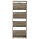 ΠΑΠΟΥΤΣΟΘΗΚΗ Base 14 GREY OAK 58x18x155,5εκ