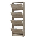 ΠΑΠΟΥΤΣΟΘΗΚΗ Base 14 GREY OAK 58x18x155,5εκ