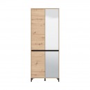 ΠΑΠΟΥΤΣΟΘΗΚΗ FLANNAN 2K4V 2OG ARTISAN OAK/ΜΑΥΡΟ MATT ΧΡΩΜΑ 80x40x205εκ