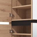 ΠΑΠΟΥΤΣΟΘΗΚΗ FLANNAN 2K4V 2OG ARTISAN OAK/ΜΑΥΡΟ MATT ΧΡΩΜΑ 80x40x205εκ