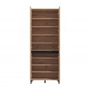 ΠΑΠΟΥΤΣΟΘΗΚΗ FLANNAN 2K4V ARTISAN OAK/ΜΑΥΡΟ MATT ΧΡΩΜΑ 80x40x205εκ