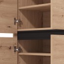 ΠΑΠΟΥΤΣΟΘΗΚΗ FLANNAN 2K4V ARTISAN OAK/ΜΑΥΡΟ MATT ΧΡΩΜΑ 80x40x205εκ