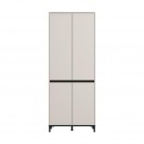 ΠΑΠΟΥΤΣΟΘΗΚΗ FLANNAN 2K4V CASHMERE/ΜΑΥΡΟ MATT ΧΡΩΜΑ 80x40x205εκ