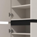 ΠΑΠΟΥΤΣΟΘΗΚΗ FLANNAN 2K4V CASHMERE/ΜΑΥΡΟ MATT ΧΡΩΜΑ 80x40x205εκ