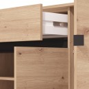 ΠΑΠΟΥΤΣΟΘΗΚΗ FLANNAN 3K1F3V ARTISAN OAK/ΜΑΥΡΟ MATT ΧΡΩΜΑ 120x40x110εκ