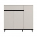 ΠΑΠΟΥΤΣΟΘΗΚΗ FLANNAN 3K1F3V CASHMERE/ΜΑΥΡΟ MATT ΧΡΩΜΑ 120x40x110εκ