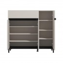 ΠΑΠΟΥΤΣΟΘΗΚΗ FLANNAN 3K1F3V CASHMERE/ΜΑΥΡΟ MATT ΧΡΩΜΑ 120x40x110εκ