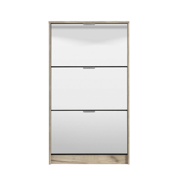 ΠΑΠΟΥΤΣΟΘΗΚΗ Hugo 23 Grey Oak ΜΕ ΚΑΘΡΕΦΤΗ 67x28x119εκ