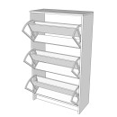 ΠΑΠΟΥΤΣΟΘΗΚΗ Hugo 23 Grey Oak ΜΕ ΚΑΘΡΕΦΤΗ 67x28x119εκ
