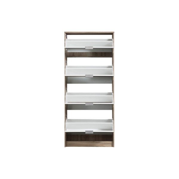 ΠΑΠΟΥΤΣΟΘΗΚΗ Hugo 24 Grey Oak ΜΕ ΚΑΘΡΕΦΤΗ 67x28x155εκ