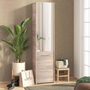 ΠΑΠΟΥΤΣΟΘΗΚΗ ΜΕ ΚΑΘΡΕΦΤΗ MENORCA 1K OG GREY OAK 46,5x37,5x199εκ