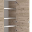 ΠΑΠΟΥΤΣΟΘΗΚΗ ΜΕ ΚΑΘΡΕΦΤΗ MENORCA 1K OG GREY OAK 46,5x37,5x199εκ
