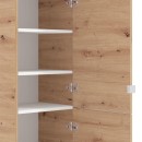 ΠΑΠΟΥΤΣΟΘΗΚΗ ΜΕ ΚΑΘΡΕΦΤΗ MENORCA 2K 2OG GREY OAK 89,5x37,5x199εκ