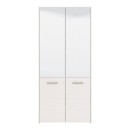 ΠΑΠΟΥΤΣΟΘΗΚΗ ΜΕ ΚΑΘΡΕΦΤΗ MENORCA 2K 2OG ΛΕΥΚΟ HIGH GLOSS 89,5x37,5x199εκ