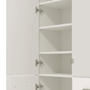 ΠΑΠΟΥΤΣΟΘΗΚΗ ΜΕ ΚΑΘΡΕΦΤΗ MENORCA 2K 2OG ΛΕΥΚΟ HIGH GLOSS 89,5x37,5x199εκ