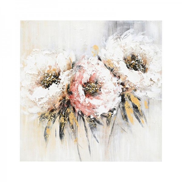 ΠΙΝΑΚΑΣ ΣΕ ΚΑΜΒΑ Fylliana FL25097 ΜΠΕΖ-ΛΕΥΚΟ-ΧΡΥΣΟ 80x3x80εκ