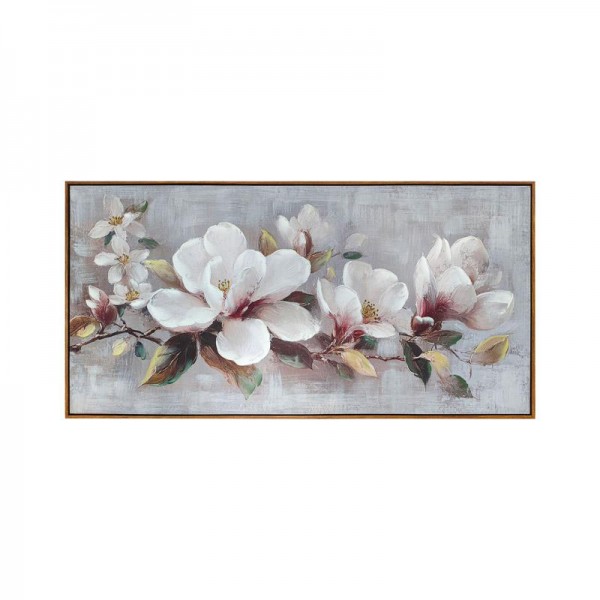 ΠΙΝΑΚΑΣ ΣΕ ΚΑΜΒΑ Fylliana FL38915 ΛΕΥΚΟ-ΓΚΡΙ ΧΡΩΜΑ 120x4x60εκ