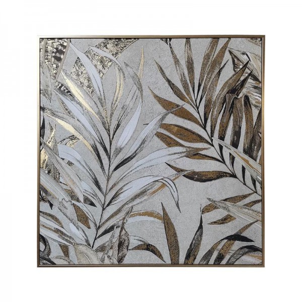 ΠΙΝΑΚΑΣ ΣΕ ΚΑΜΒΑ ΜΕ ΠΛΑΣΤΙΚΟ ΠΛΑΙΣΙΟ Fylliana FL251381 ΧΡΥΣΟ-ΛΕΥΚΟ-ΜΠΕΖ 50x3x50εκ