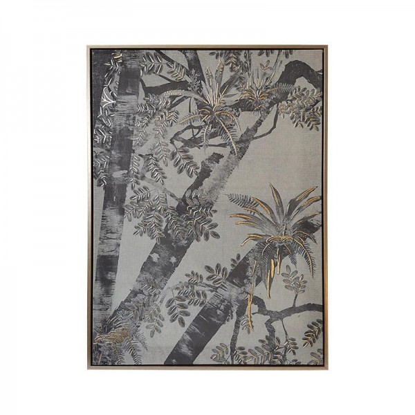 ΠΙΝΑΚΑΣ ΣΕ ΚΑΜΒΑ ΜΕ ΠΛΑΣΤΙΚΟ ΠΛΑΙΣΙΟ Fylliana FL252325 ΓΚΡΙ-ΜΠΕΖ-ΜΑΥΡΟ 50x3x70εκ