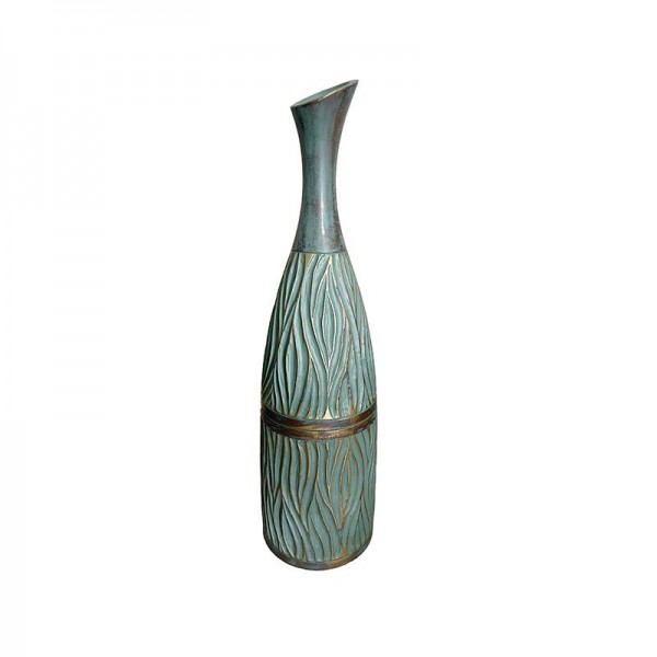 POLYRESIN ΒΑΖΟ Fylliana 2190 ΠΡΑΣΙΝΟ ΧΡΩΜΑ 13,5x13,5x49εκ