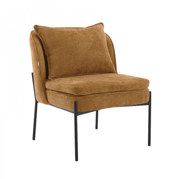 ΠΟΛΥΘΡΟΝΑ Fylliana FL3059 ΚΙΤΡΙΝΟ ΥΦΑΣΜΑ ΜΕ ΜΕΤΑΛΛΙΚΑ ΠΟΔΙΑ 67x75x81εκ