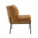 ΠΟΛΥΘΡΟΝΑ Fylliana FL3059 ΚΙΤΡΙΝΟ ΥΦΑΣΜΑ ΜΕ ΜΕΤΑΛΛΙΚΑ ΠΟΔΙΑ 67x75x81εκ