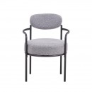 ΠΟΛΥΘΡΟΝΑ Fylliana FL21 ΓΚΡΙ ΥΦΑΣΜΑ ΜΕ ΜΕΤΑΛΛΙΚΟ ΣΚΕΛΕΤΟ 59x64x87εκ