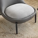 ΠΟΛΥΘΡΟΝΑ Fylliana FL829 ΓΚΡΙ ΥΦΑΣΜΑ ΜΕ ΜΕΤΑΛΛΙΚΑ ΠΟΔΙΑ 74x84x80εκ