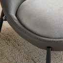 ΠΟΛΥΘΡΟΝΑ Fylliana FL829 ΓΚΡΙ ΥΦΑΣΜΑ ΜΕ ΜΕΤΑΛΛΙΚΑ ΠΟΔΙΑ 74x84x80εκ