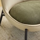 ΠΟΛΥΘΡΟΝΑ Fylliana FL829 ΛΑΔΙ ΥΦΑΣΜΑ ΜΕ ΜΕΤΑΛΛΙΚΑ ΠΟΔΙΑ 74x84x80εκ