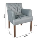 ΠΟΛΥΘΡΟΝΑ Fylliana NEW F4 MINT ΜΕ GREY OAK ΠΟΔΙΑ 65x70x88εκ