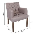 ΠΟΛΥΘΡΟΝΑ Fylliana NEW F4 ΜΠΕΖ ΜΕ GREY OAK ΠΟΔΙΑ 65x70x88εκ