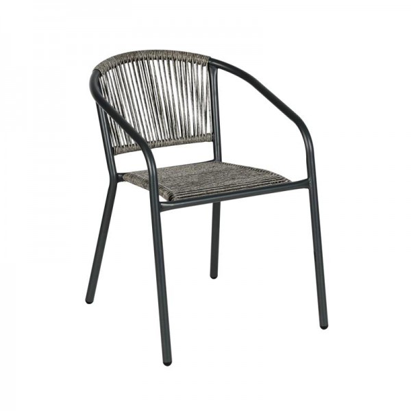 ΠΟΛΥΘΡΟΝΑ ΚΗΠΟΥ Fyllianna FL11465 ΑΠΟ ΣΥΝΘΕΤΙΚΟ RATTAN MΕ ΜΕΤΑΛΛΙΚΟ ΣΚΕΛΕΤΟ ΓΚΡΙ ΧΡΩΜΑ 54x63x74εκ