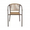 ΠΟΛΥΘΡΟΝΑ ΚΗΠΟΥ Fyllianna FL11465 ΑΠΟ ΣΥΝΘΕΤΙΚΟ RATTAN MΕ ΜΕΤΑΛΛΙΚΟ ΣΚΕΛΕΤΟ ΚΑΦΕ ΧΡΩΜΑ 54x63x74εκ