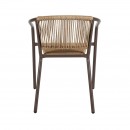 ΠΟΛΥΘΡΟΝΑ ΚΗΠΟΥ Fyllianna FL11465 ΑΠΟ ΣΥΝΘΕΤΙΚΟ RATTAN MΕ ΜΕΤΑΛΛΙΚΟ ΣΚΕΛΕΤΟ ΚΑΦΕ ΧΡΩΜΑ 54x63x74εκ